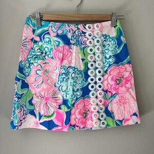 Lilly Pulitzer Floral Mini Skort - Pink, Blue, Green